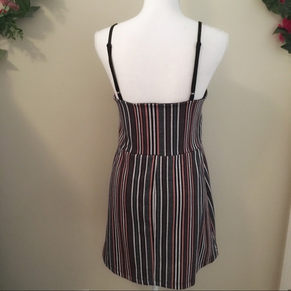 Urban Outfitters Stripe Strappy Dress Size Large L - Picture 4 of 6